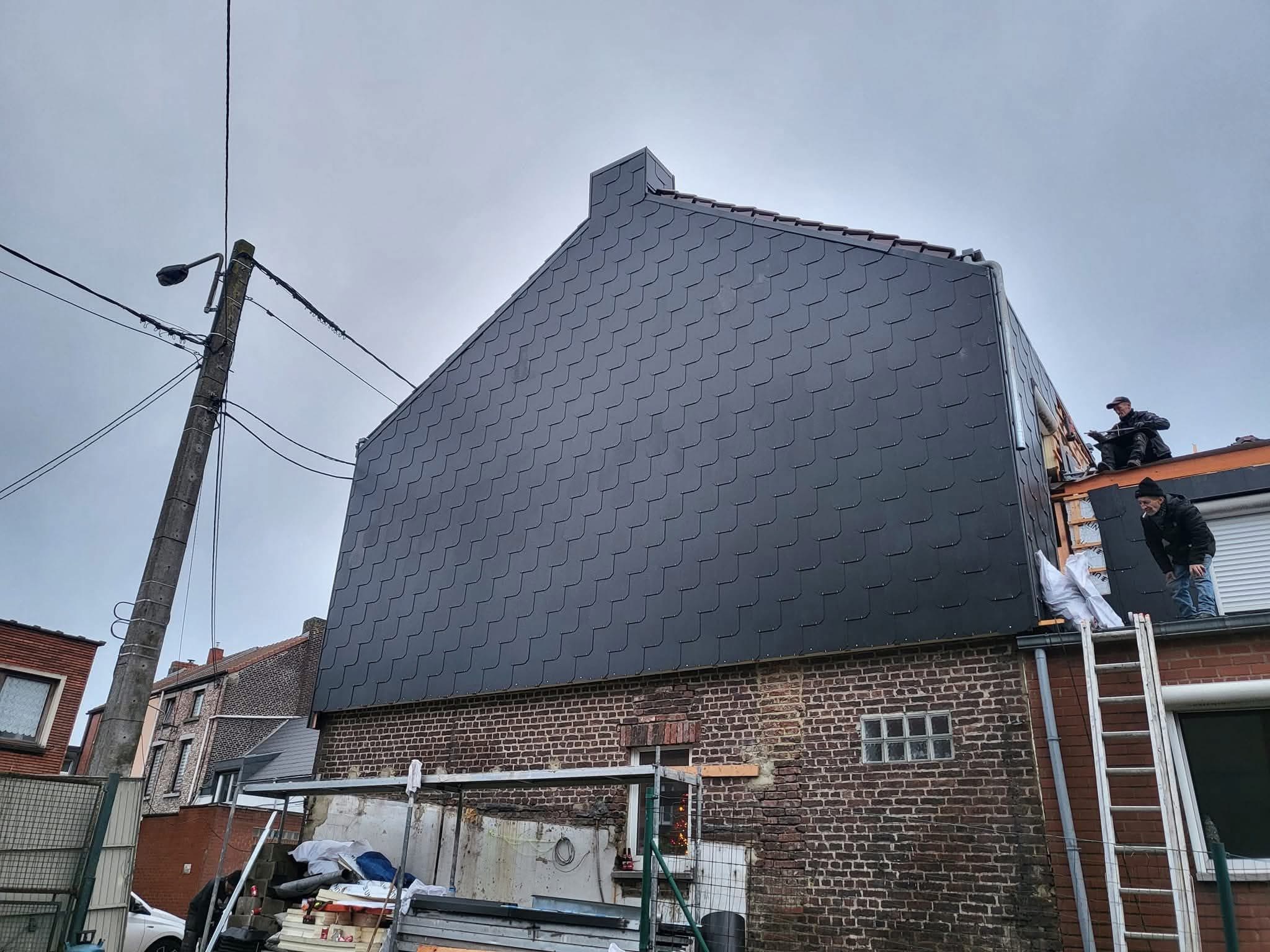 Détail de finition sur une toiture