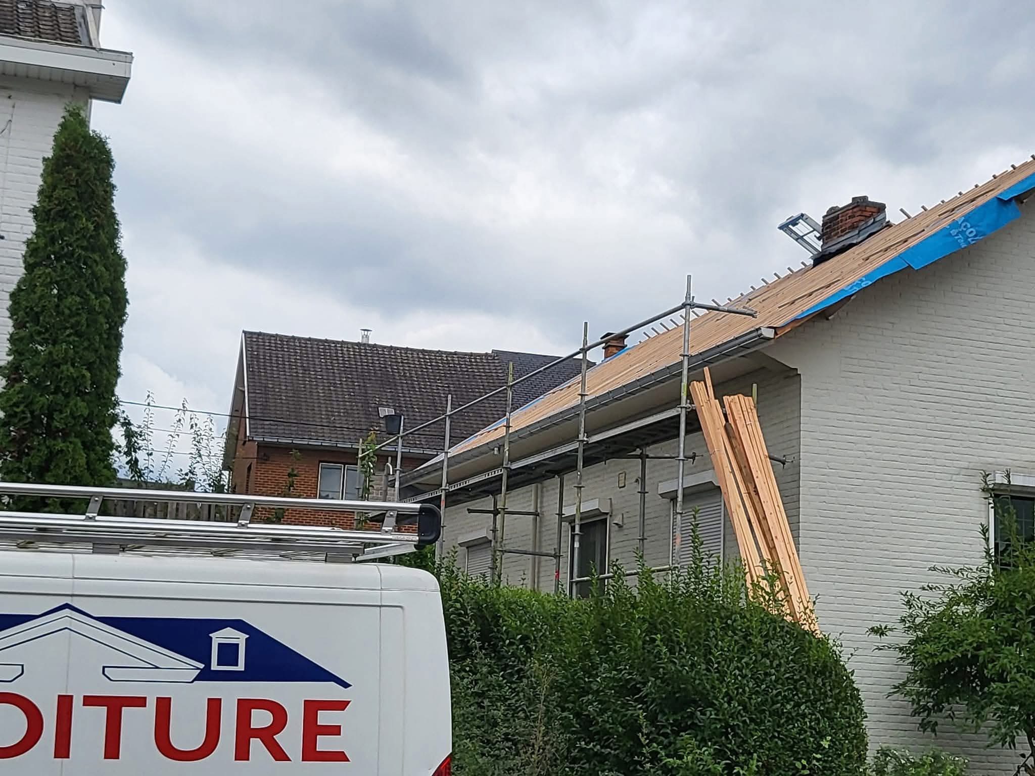 Réparation d'une fuite de toiture